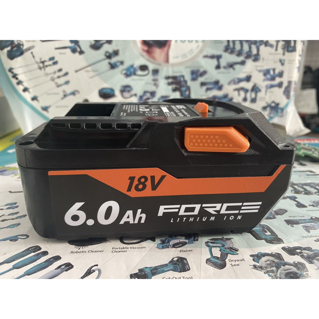 Vỏ mạch pin AEG - RidGid 18V 6.0Ah Li-ion, Led báo pin và nhận sạc zin.
