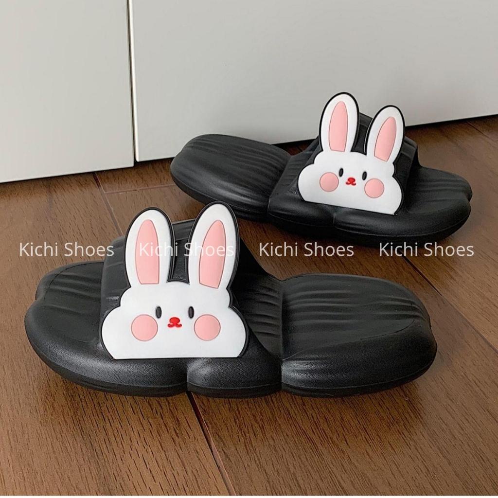 Dép bánh mì thỏ nhún CHÍNH HÃNG XIXITIAO dép quai ngang đế 3,5cm siêu mềm siêu êm Kichi Shoes