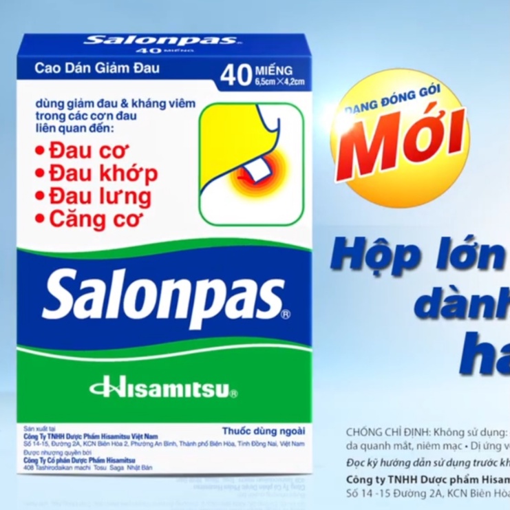 Cao dán SALONPAS hộp 40 miếng