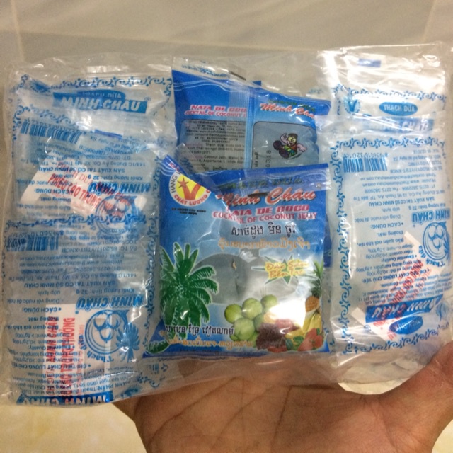 Thạch Dừa Minh Châu Đặc Sản Bến Tre Dai Ngon, Vị Ngọt Thanh , Gắn Liền Tuổi Thơ | Bịch 22 Gói