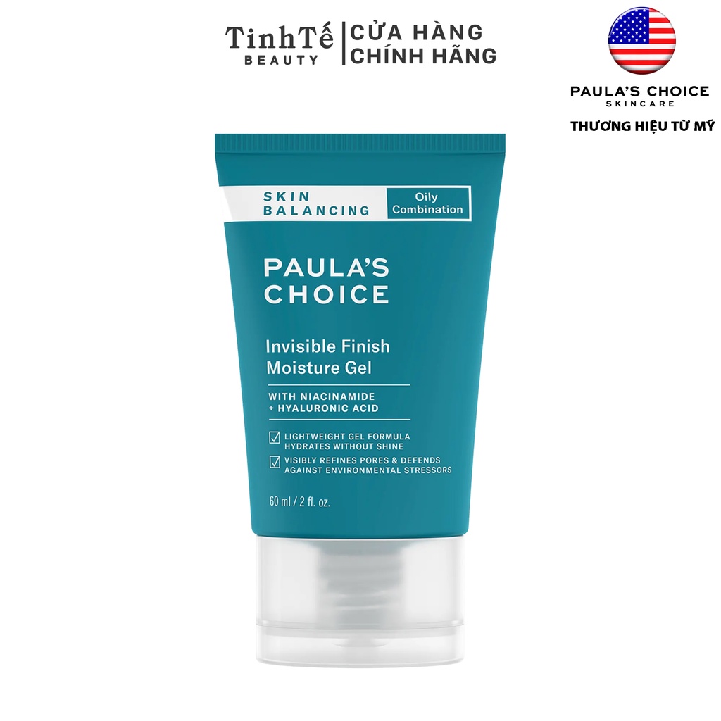 Gel dưỡng ban đêm dành cho da hỗn hợp đến da dầu Paula's Choice Skin Balancing Invisible Finish Moisture Gel 60ml