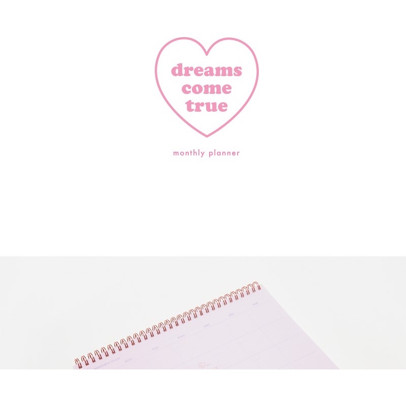 Sổ Lên Kế Hoạch Hàng Tháng ARTBOX Hàn Quốc Màu Tím Có Vòng Lò Xo