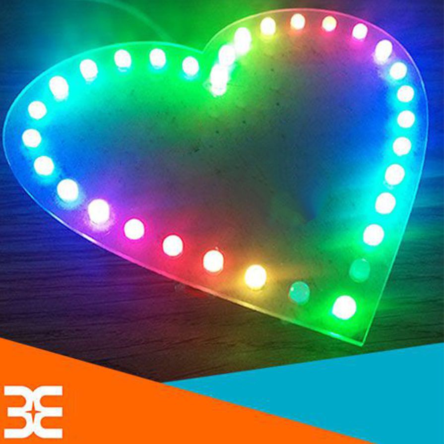 [Mã LIFEHOT1505 giảm 10% đơn 99K] Combo led trái tim 32 led RGB