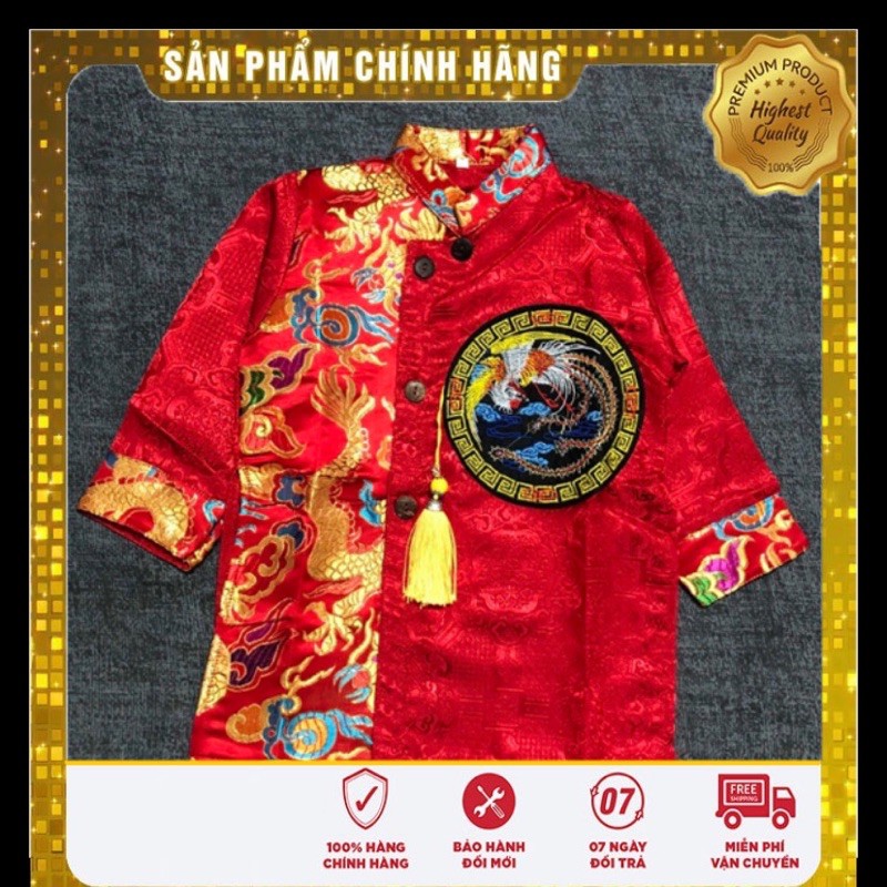 🦋🦋HÓT HÓT🦋🦋mẫu áo gấm cách tân thêu hoạ tiết cầu kì đẹp bán chậy tại cửa hàng e lắm ạ bé 4 đến 16 tuổi ạ