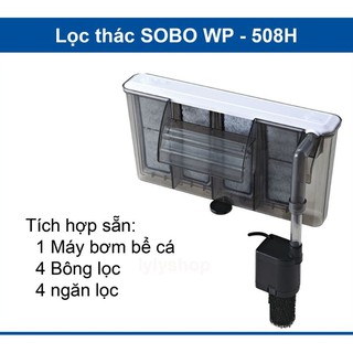 Máy lọc thác treo SOBO WP 508H dành cho hồ cá cảnh