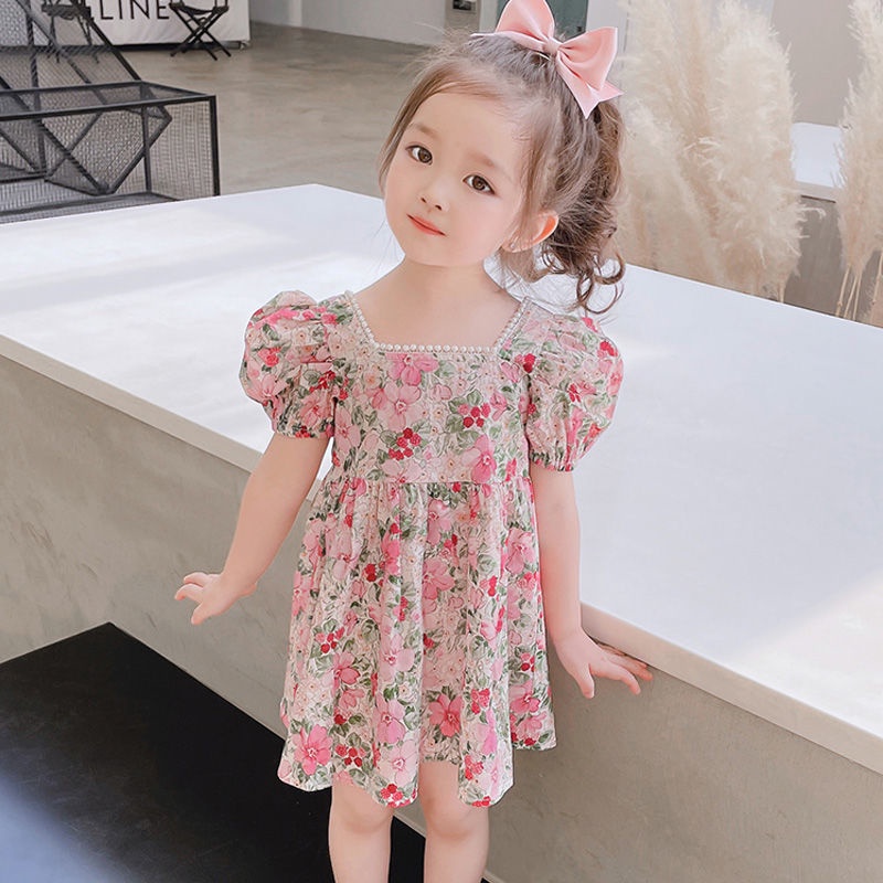 Đầm Công Chúa Mùa Hè Phong Cách Hàn Quốc Kiểu Mới Cho Bé Gái