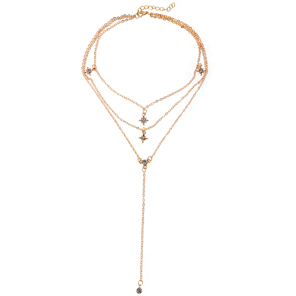 Dây Chuyền Nhiều Lớp Mặt Ngôi Sao Thời Trang Cho Nữ