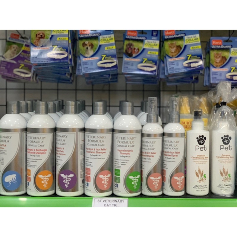 🇺🇸 Sữa Tắm Đặc Trị Ve,Bọ Chét,Viêm Da,Nấm,Ngứa,.... Ở Chó Mèo Veterinary Formula Shampoo 473ml