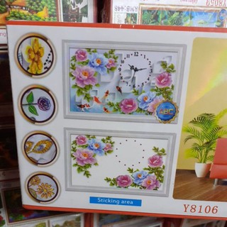 TRANH ĐÍNH ĐÁ ĐỒNG HỒ y8106 (80×50)