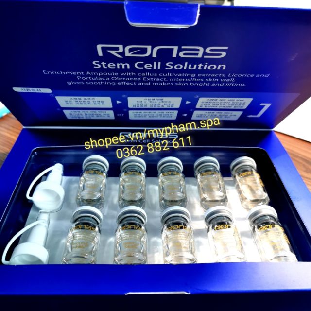 TẾ BÀO GỐC RONAS - 1 HỘP 10 LỌ