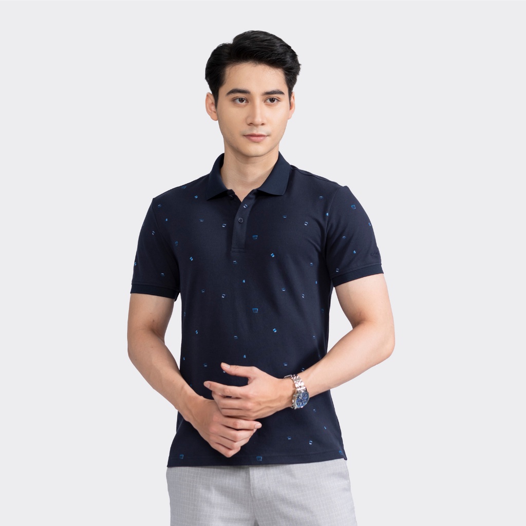 Áo polo nam Aristino phom slim fit thiết kế lịch lãm , cổ dệt chỉn chu, hình in độc đáo trẻ trung - APS037S2