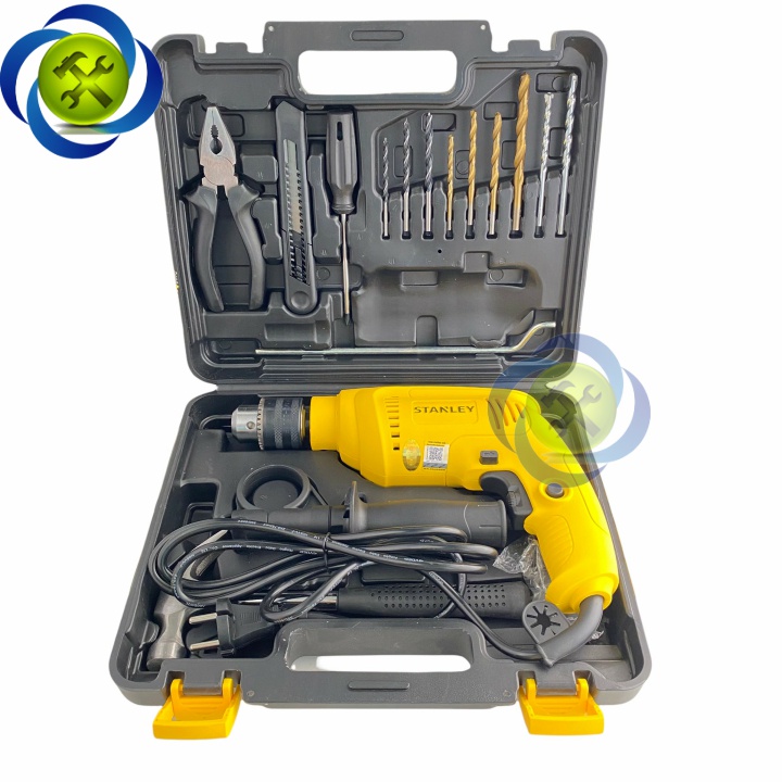 Máy khoan STANLEY SDH600KV-B1 công suất 600W hộp nhựa - 11 chi tiết