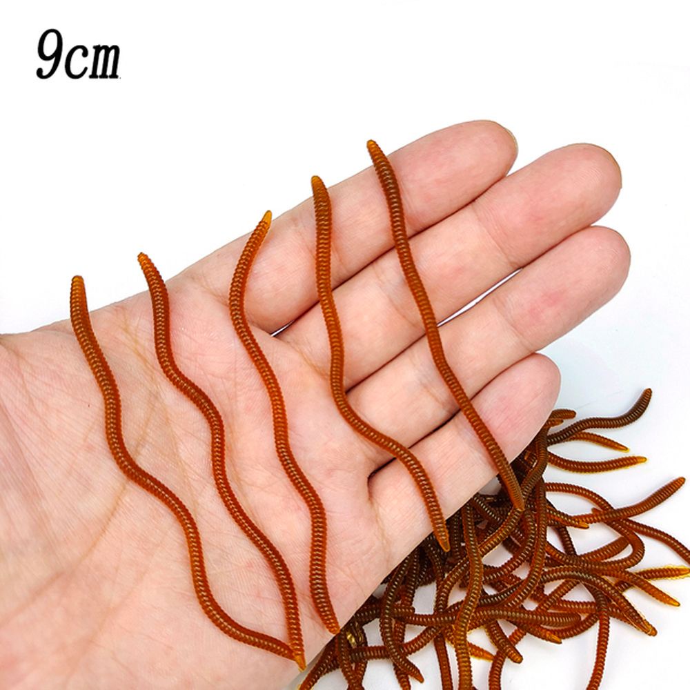 Mồi câu cá giả hình giun đỏ bằng silicon mềm 5cm/7.5cm/15cm