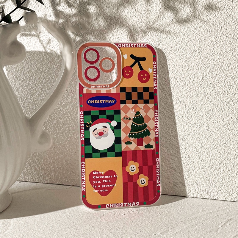 Ốp Điện Thoại TPU Chống Sốc In Hình Ông Già Noel Cho IPhone11 12Pro 12Promax 12mini 11PRO Max 13 13PRO Max Xs Max XR 7 8 Plus