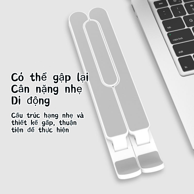Giá đỡ Laptop,Kệ đỡ máy tính,Giá kê MacBook,Giá đỡ tản nhiệt máy tính xách tay bằng kim loại có gập lại có quả tắng
