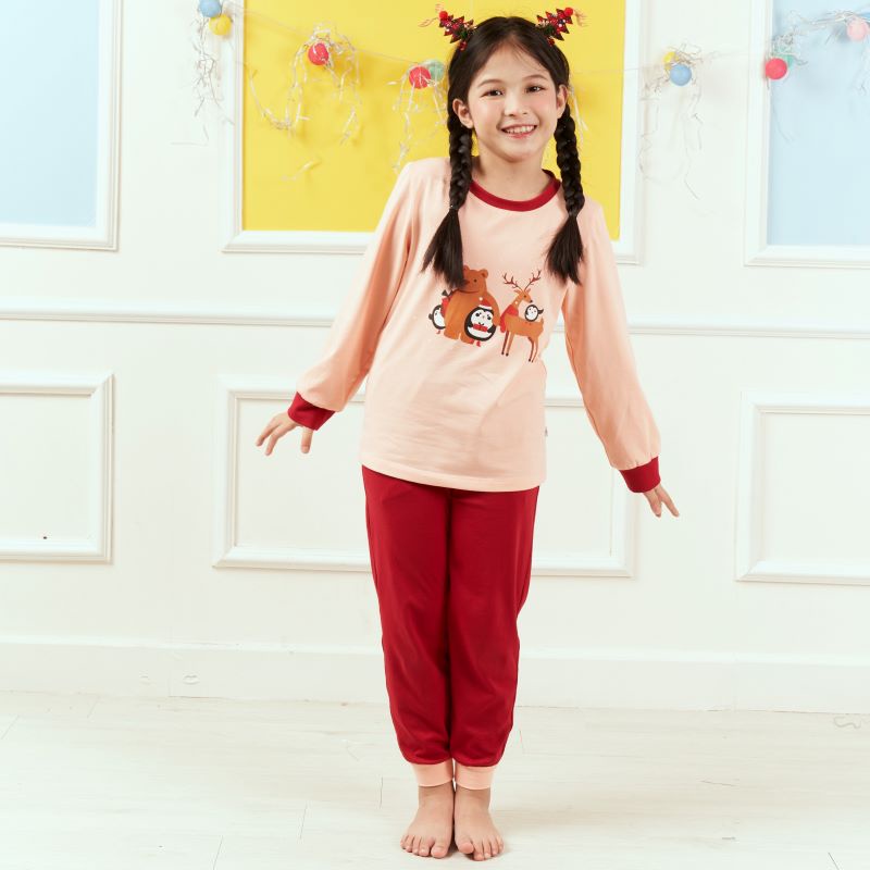 Bộ đồ quần áo trẻ em giáng sinh dài tay cotton mùa Noel thu đông cho bé trai và bé gái style Hàn Quốc Econice Eco2021