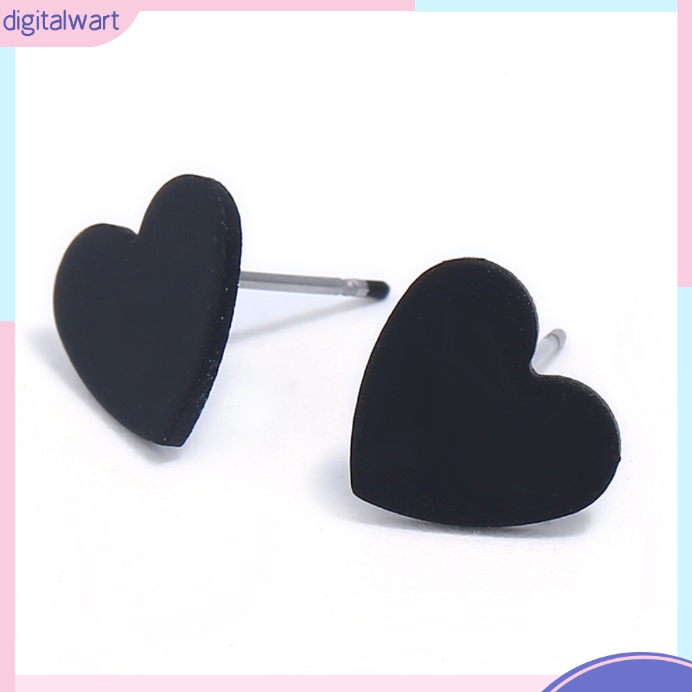 Set 4 Đôi Khuyên Tai Kim Loại Hình Trái Tim Thời Trang Cho Nữ