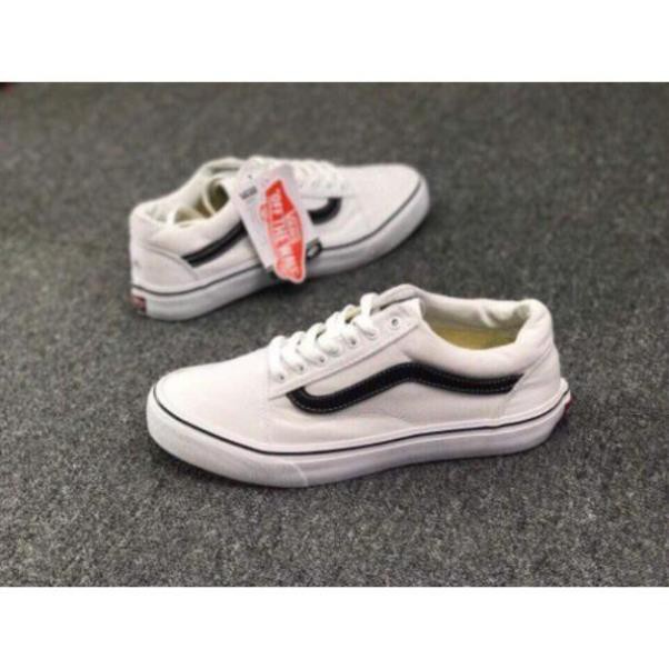 Giày Vans Kelly Trắng Sọc Đen Nam Nữ Siêu Đẹp Cao Cấp [ SL  ib ] 👟 :)) , $