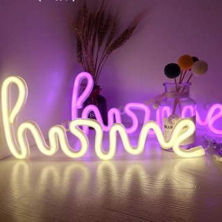 Có sẵn - ĐÈN LED NEON TRANG TRÍ CHỮ HOME