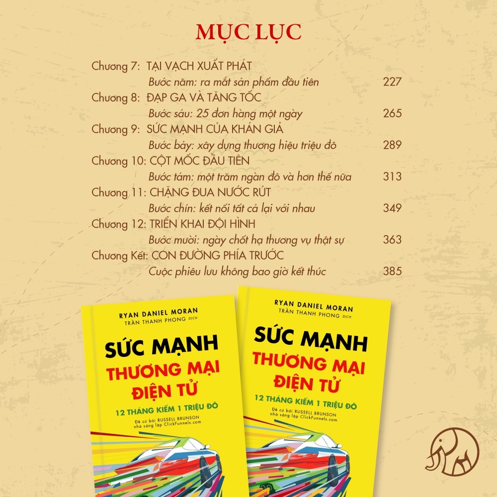 Sách - Sức Mạnh Thương Mại Điện Tử - 12 Tháng Kiếm 1 Triệu Đô Bằng Kinh Doanh Online - Bộ Sách Trên Lưng Khổng Tượng