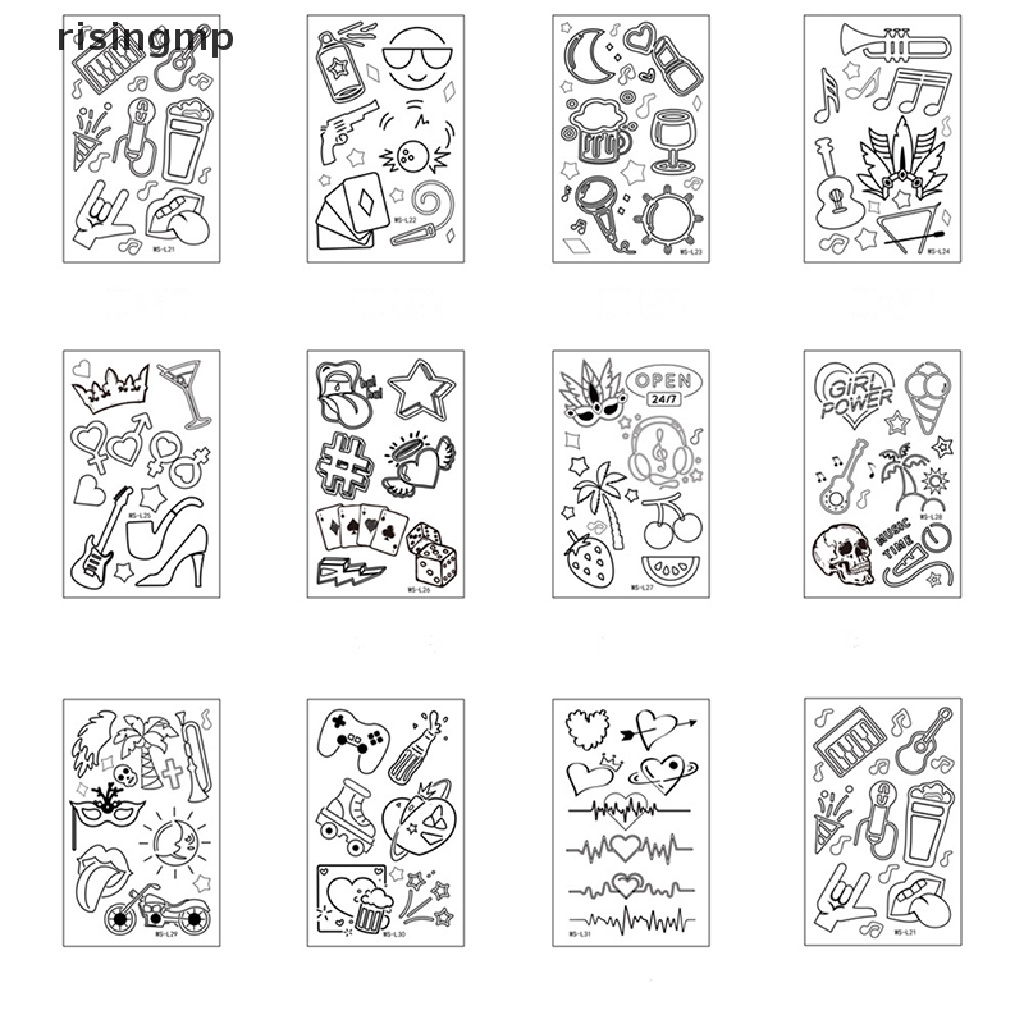 Hình Xăm Dán Phát Sáng Quyến Rũ Cho Lễ Hội / Tiệc Tùng ♨Hot