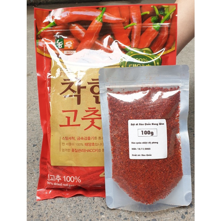 100g Ớt Bột Hàn Quốc Làm Kim Chi CHACKHAN - Thương Hiệu NONG WOO