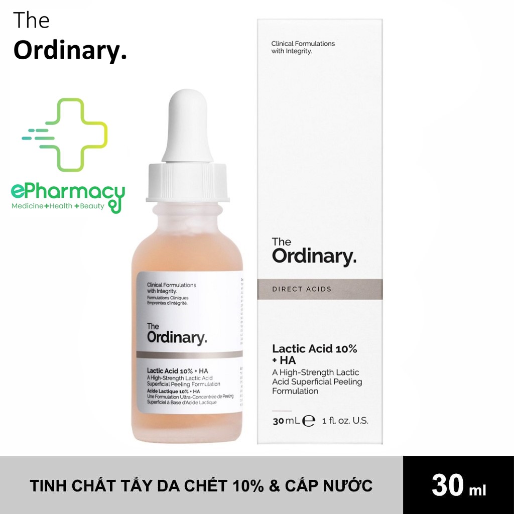 THE ORDINARY Lactic Acid 10% + HA Serum The Ordinary giữ ẩm, tẩy da chết & loại bỏ nếp nhăn 30mL