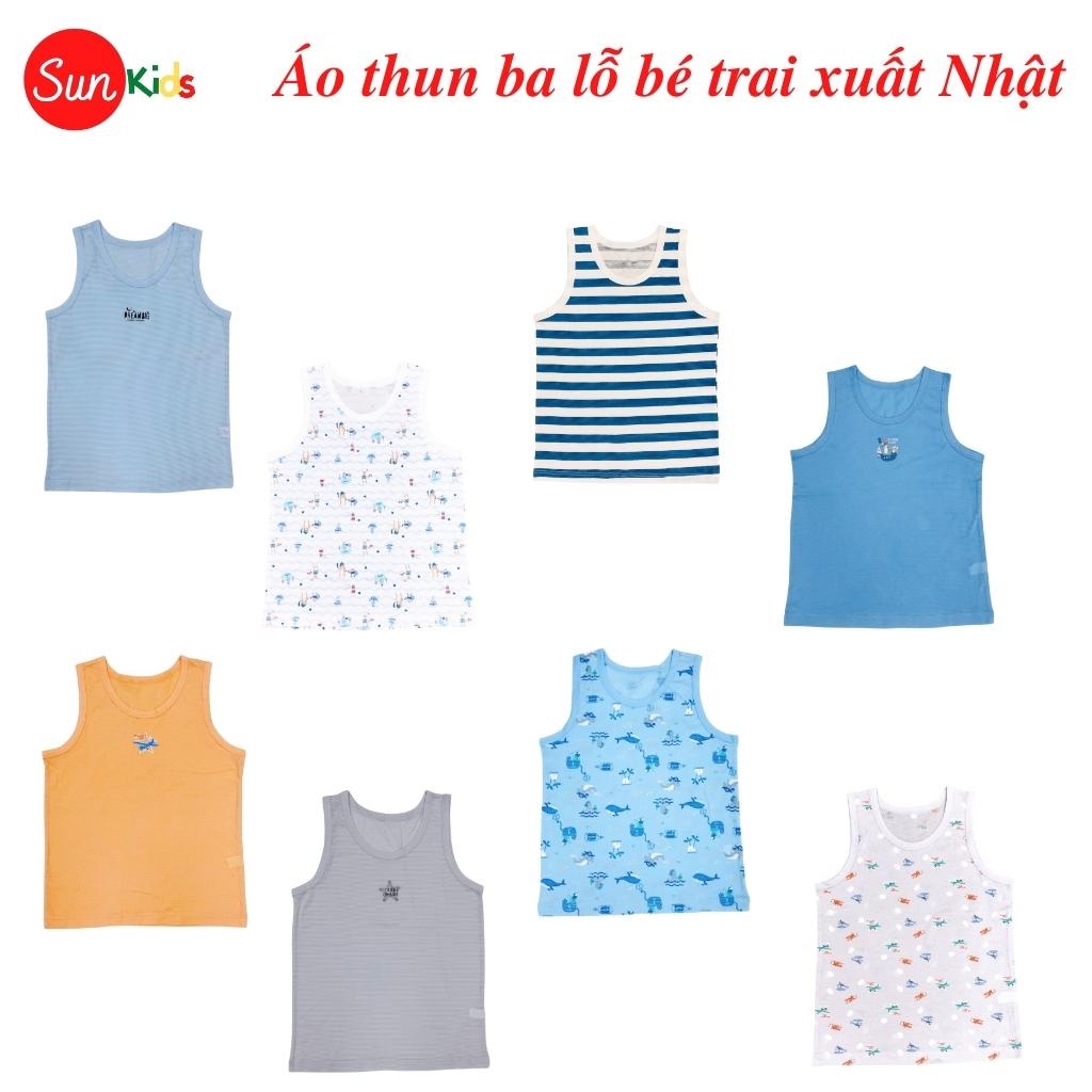 Áo thun bé trai, áo phông cho bé trai chất cotton nhiều màu, size 65-85 - SUNKIDS1