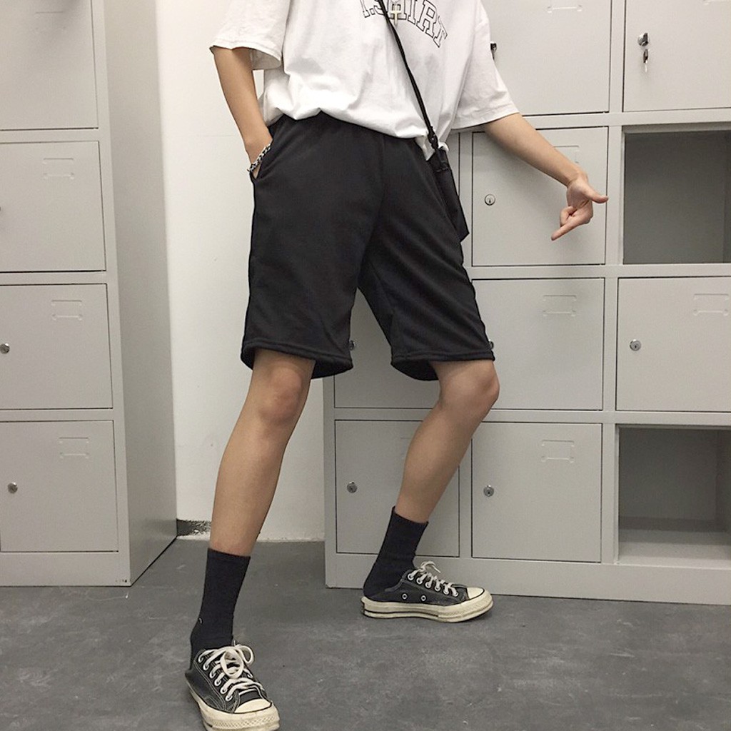 Quần SHORT THUN TRƠN BASIC Unisex Nam Nữ (Kèm ảnh thật + Video) - Quần sooc đùi nam nữ Leevin Store | BigBuy360 - bigbuy360.vn