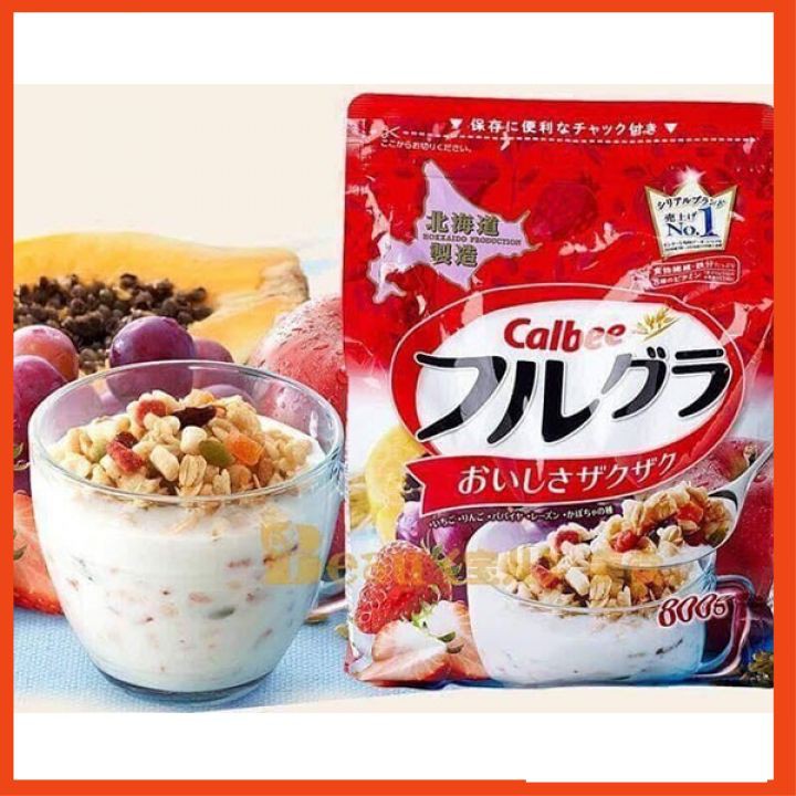 Ngũ cốc Calbee Nhật Bản [FREESHIP_MẪU MỚI 2022] hàng chuẩn nội địa, đủ màu đủ vị ngon tuyệt DATE 2022