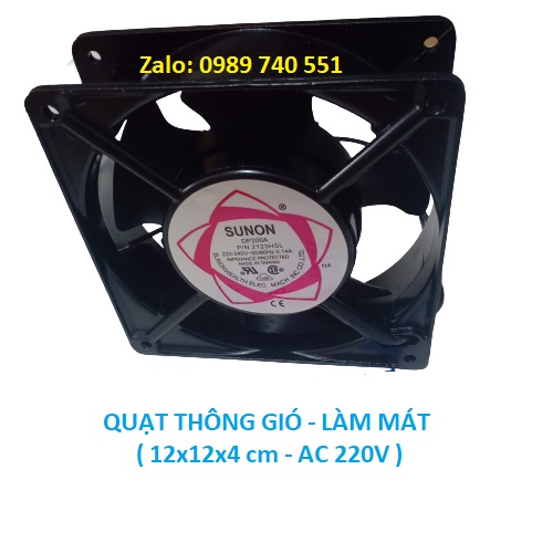 Quạt thông gió -làm mát-kích thước 12X12X4 - AC220V