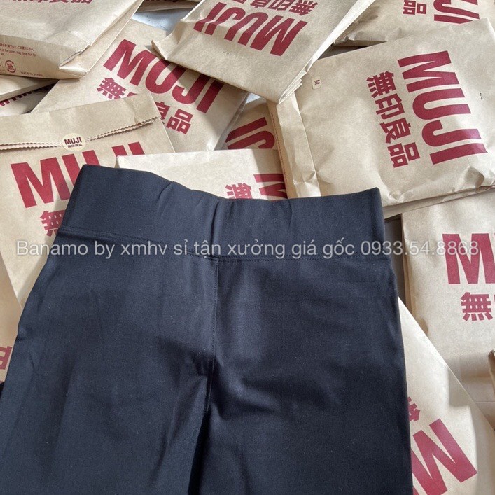 Quần legging MUJI túi gấy cạp cao tôn dáng co giãn 4 chiều thời trang Banamo Fashion 7111 | WebRaoVat - webraovat.net.vn