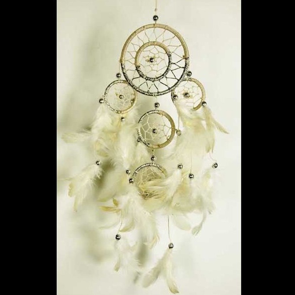 Vòng Ước/ May Mắn Kiểu Bô-hem, Trang Trí Bằng Lông Chim Trắng