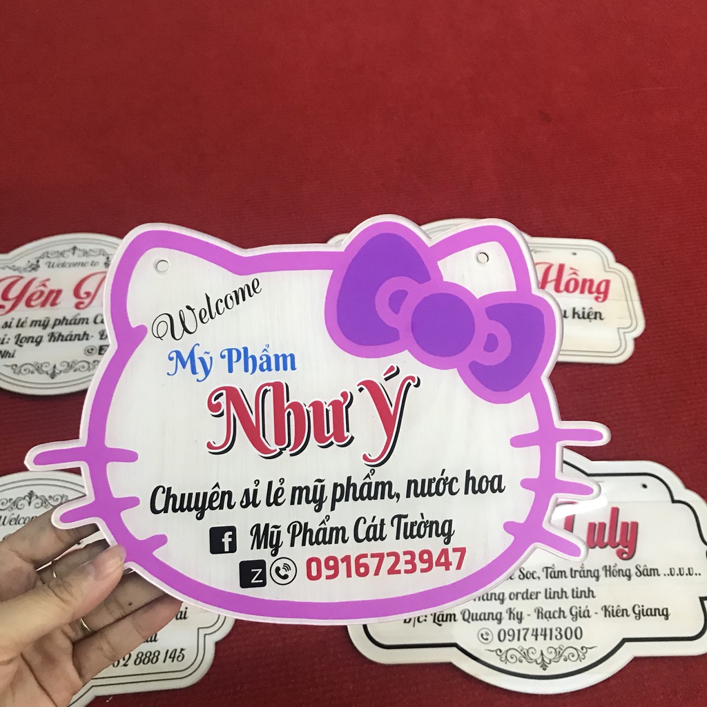 [BIỂN HIỆU MICA] - Dùng để trang trí shop và các chị em bán hàng chụp hình sản phẩm - Mẫu Kitty hồng dễ thương