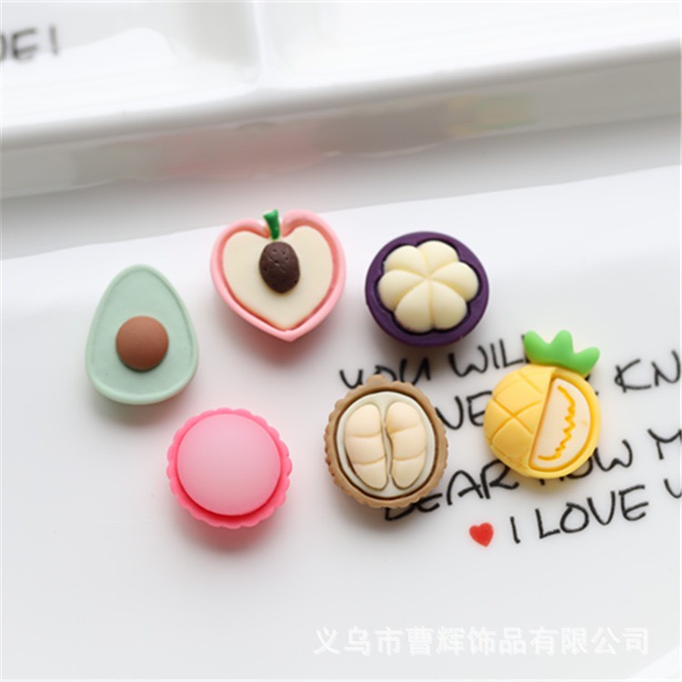 Charm (C140) slime/ Dụng Cụ Charm Trang Trí [Ko Keo &amp; Nút] Hình Trái Cây &amp; Rau Củ (1.0x5.0 cm)