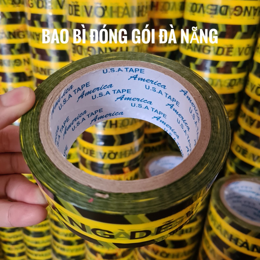 Băng Keo Hàng Dễ Vỡ, bản 48mm, 100 Yard. Loại tốt, băng dính chắt, mực in rõ nết