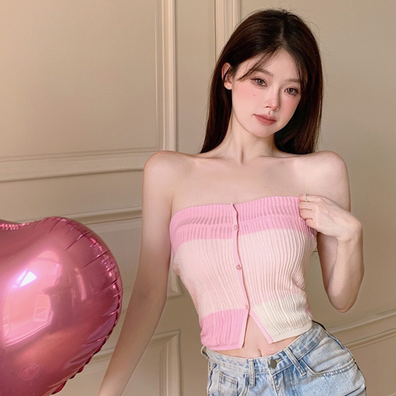 Bộ 2 Món Áo Hai Dây + Áo Choàng Dệt Kim Lụa Mát Tay Dài Chống Nắng Dáng Ôm Gợi Cảm Cho Bạn Gái