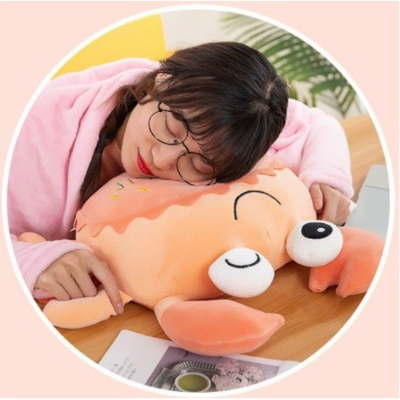 Chăn Hình Con Cua Kèm Mền  2in1, Chất Bông Mềm Mịn. Gấu Bông kèm mền 1m7 dành cho bé. dân văn phòng..