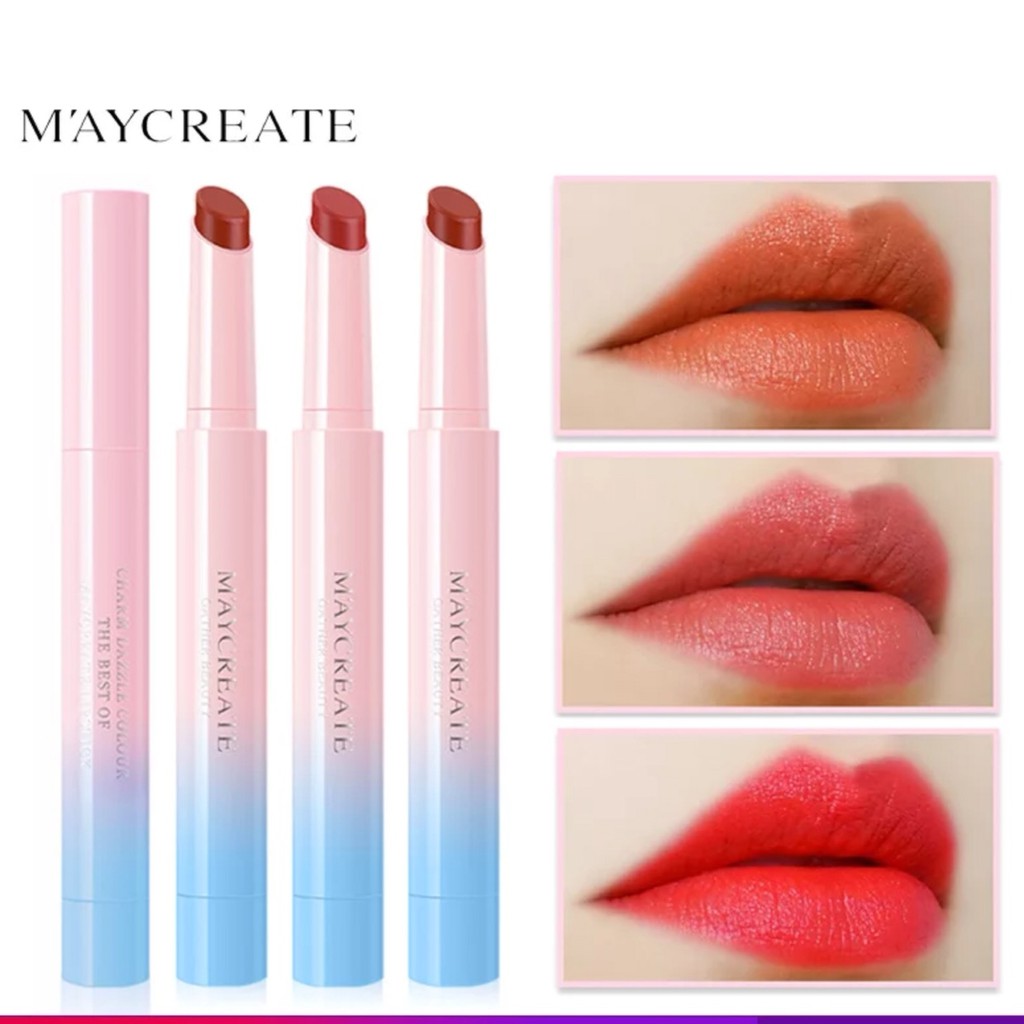 Son lì dạng bút Maycreate bản vỏ hồng