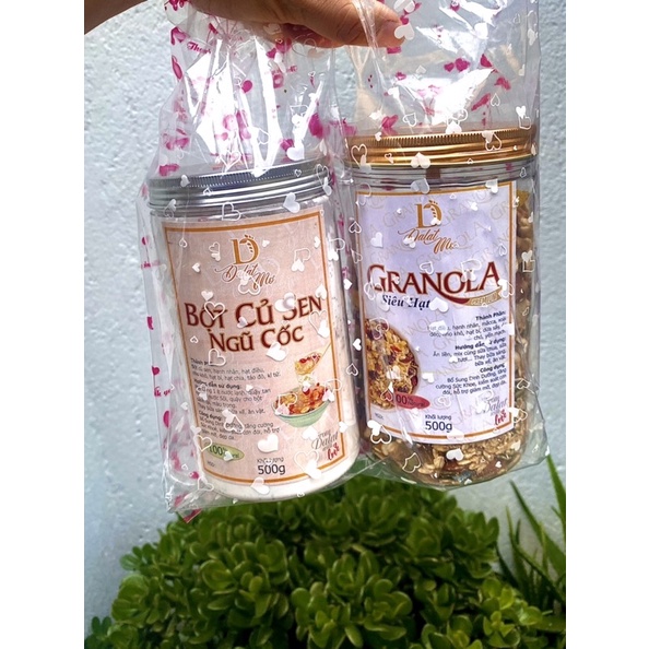 Bột Củ Sen Ngũ Cốc Việt Nam 500gr nhiều hạt Hỗ trợ Ăn Kiêng Giảm Cân Healthy