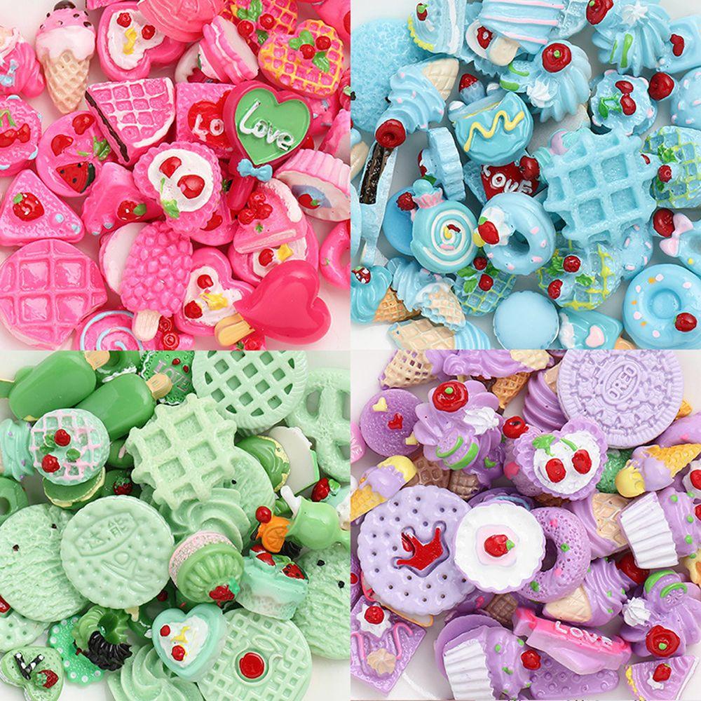 Phụ Kiện Trang Trí Móng Tay / Điện Thoại Hình Bánh Donut 3D DIY