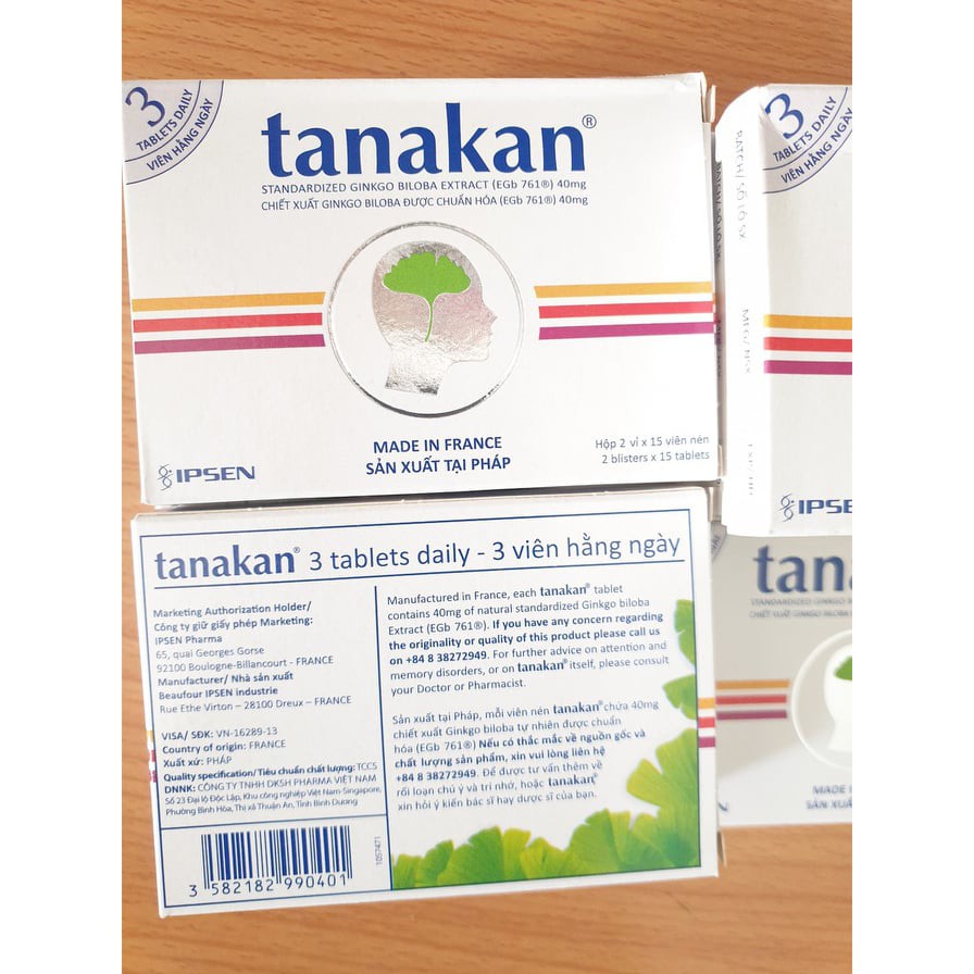 TANAKAN-H30V. Tăng cường lưu thông máu đến não.