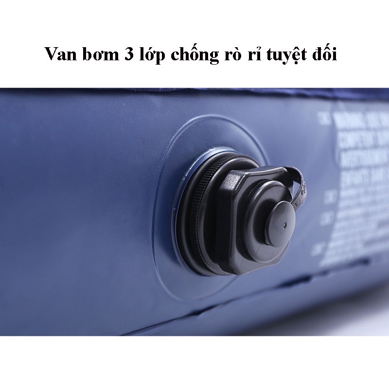 Đệm Hơi Cao Cấp Gấp Gọn Chất Liệu Nhung Nỉ Dành Cho 2-3 Người Kèm Bơm Điện 2 Chiều