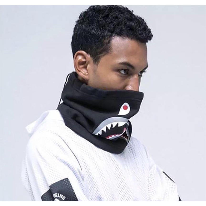 Khẩu trang trùm cổ bape shark 2022