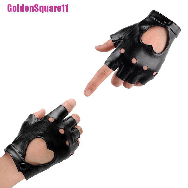 [Square] Mới] Găng Tay Da Hở Ngón Dùng Khi Lái Xe / Nhảy Múa