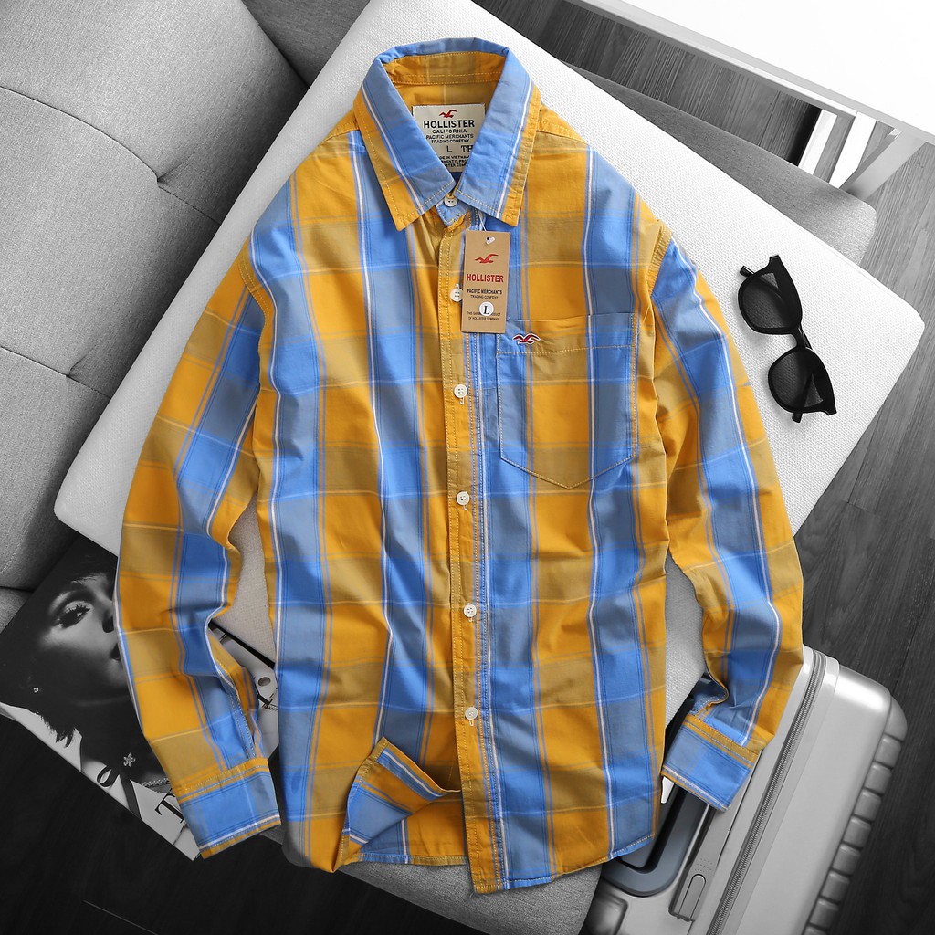 Áo Sơ Mi Nam Tay Dài Họa Tiết Kẻ Sọc Vải Mềm Mịn Không Phai Màu | BigBuy360 - bigbuy360.vn