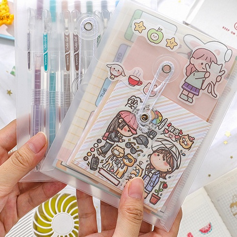 Peach Creativity Transparent Office Organizer Multifunction Waterproof Storage School Office Stationery