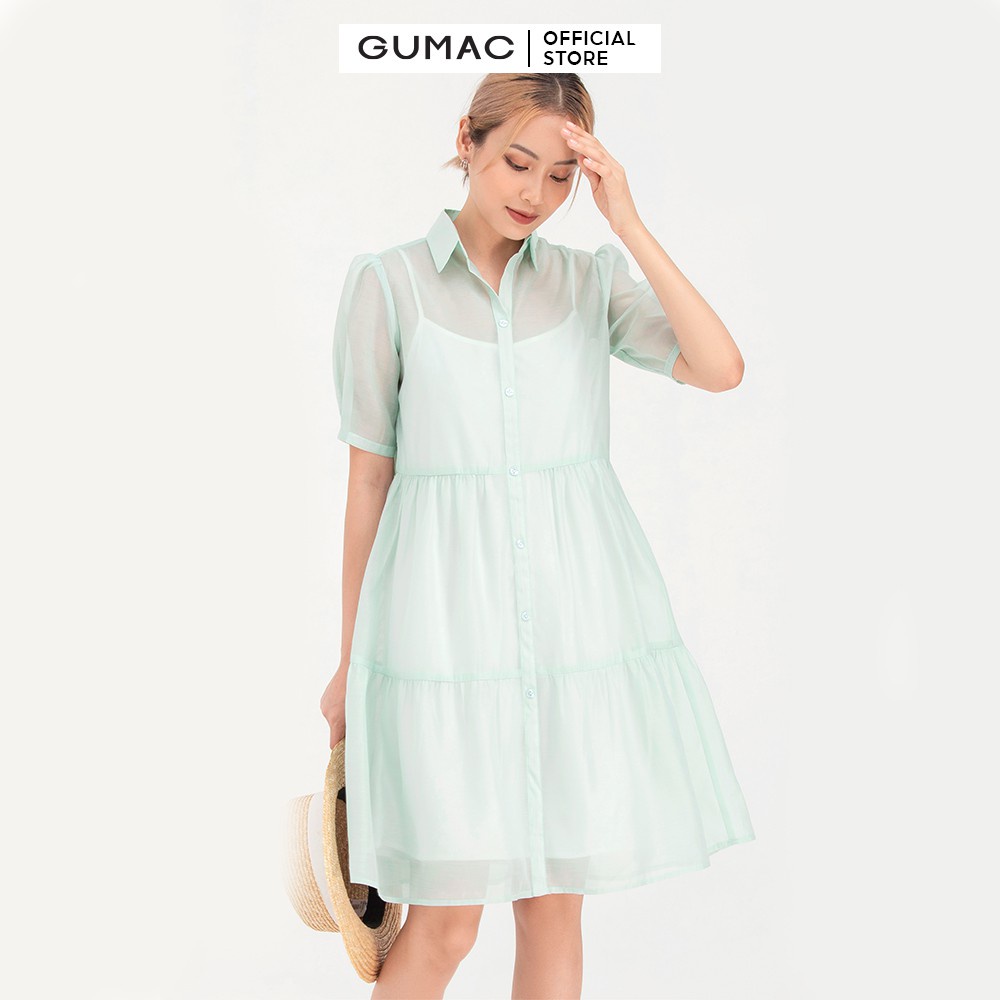 Đầm nữ sơ mi babydoll GUMAC DB711 | BigBuy360 - bigbuy360.vn