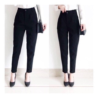 | FreeShip| Quần tây công sở dáng baggy-gấu bằng, Quần Baggy Nữ, Quần Âu Công Sở, Chất tuyết mưa , Mặc Bao Chuẩn Dáng