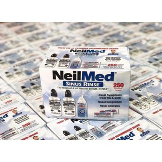 {Bill Mỹ-Hsd 2023 / 2024} Bộ Nước Rửa Mũi NeilMed Sinus Rinse - 1 xịt & 2 Bình & 250 gói muối-Xuất xứ Mỹ